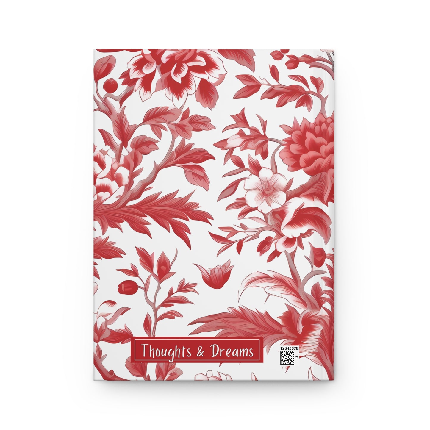 Elegant Red Chinoiserie Journal. Mom's Memories Personalized Hardcover Notebook, Mother's Day Gift Floral Writing Journal