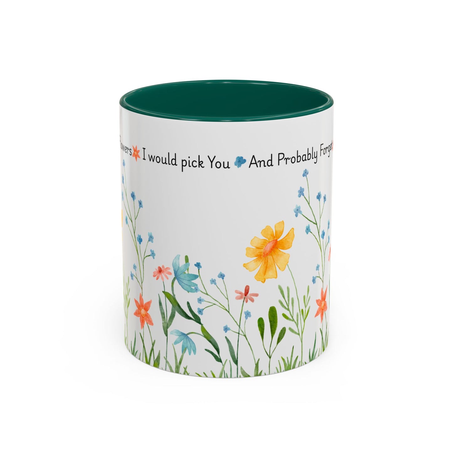Funny Mother’s Day Mug , If Moms Were Flowers, I’d Pick You (and Forget to Water You) Floral Garden Ceramic Mug, 11 oz, Multiple Accent Colors Perfect Gift for Moms, Garden Lovers, sisters, Grandma