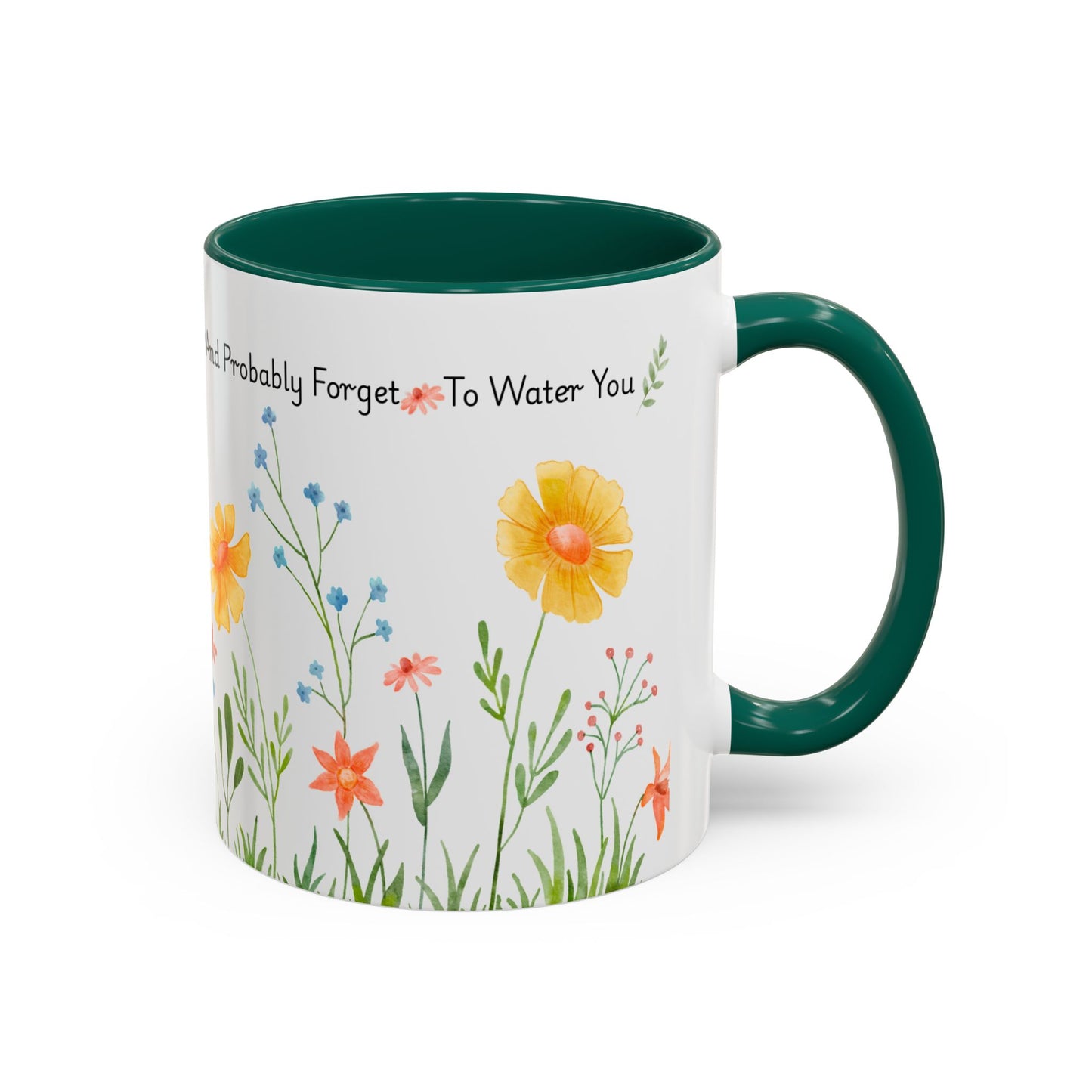 Funny Mother’s Day Mug , If Moms Were Flowers, I’d Pick You (and Forget to Water You) Floral Garden Ceramic Mug, 11 oz, Multiple Accent Colors Perfect Gift for Moms, Garden Lovers, sisters, Grandma