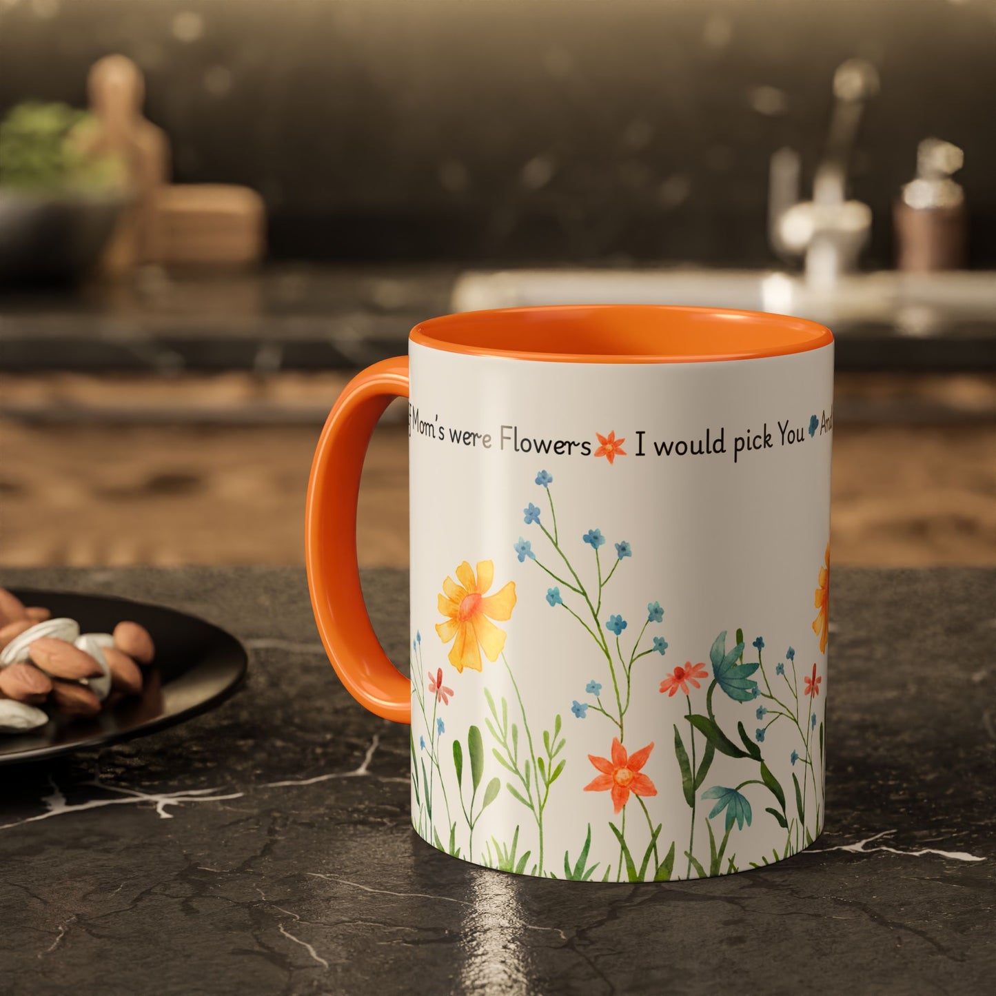Funny Mother’s Day Mug , If Moms Were Flowers, I’d Pick You (and Forget to Water You) Floral Garden Ceramic Mug, 11 oz, Multiple Accent Colors Perfect Gift for Moms, Garden Lovers, sisters, Grandma
