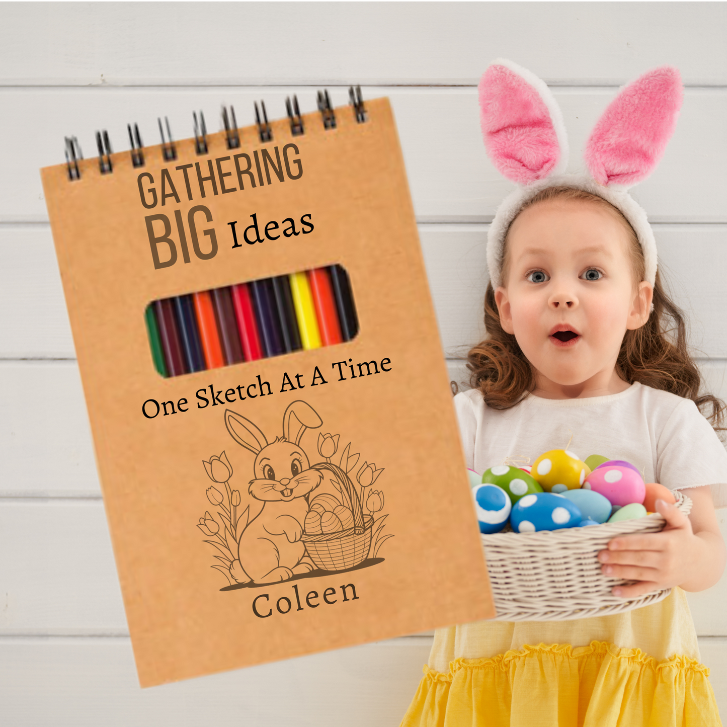 Easter Sketch Pad for Little Peeps, Personalized Sketch Pad, Easter Gift for kids, Easter Sketchpad Collection