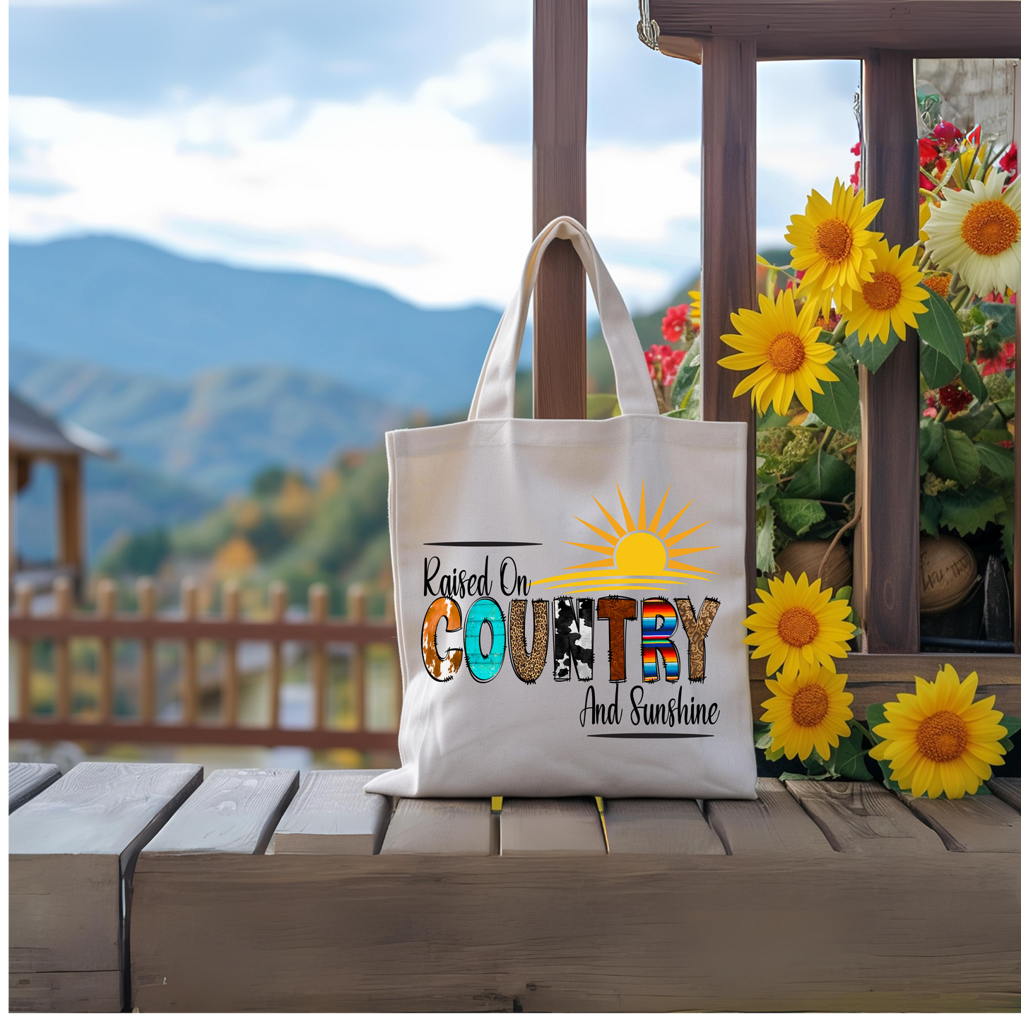 Country Sunshine Tote, Country Girl, Rural Country Living, Mom, Grandma, Friend, Sister, Birthday