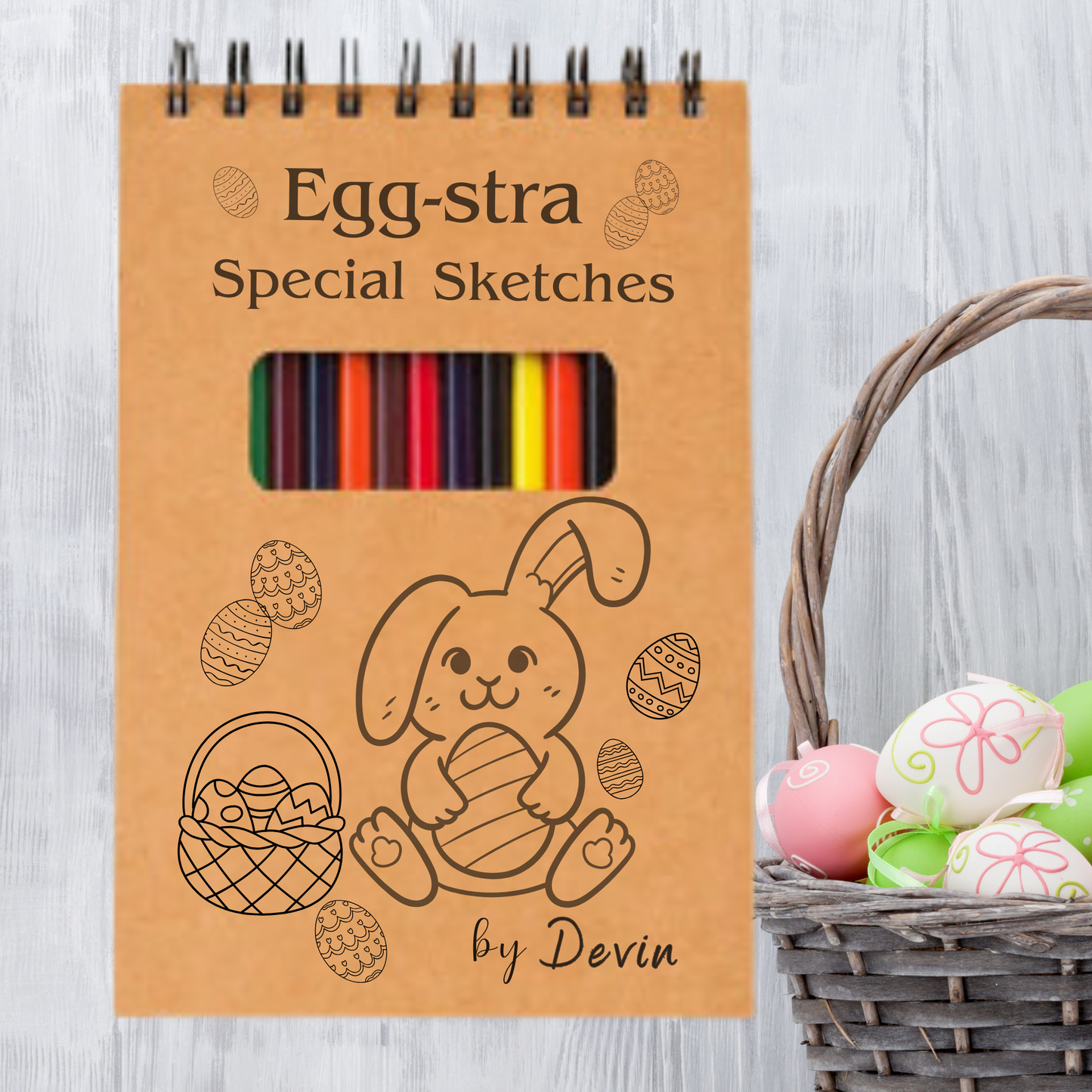 Easter Sketch Pad for Little Peeps, Personalized Sketch Pad, Easter Gift for kids, Easter Sketchpad Collection