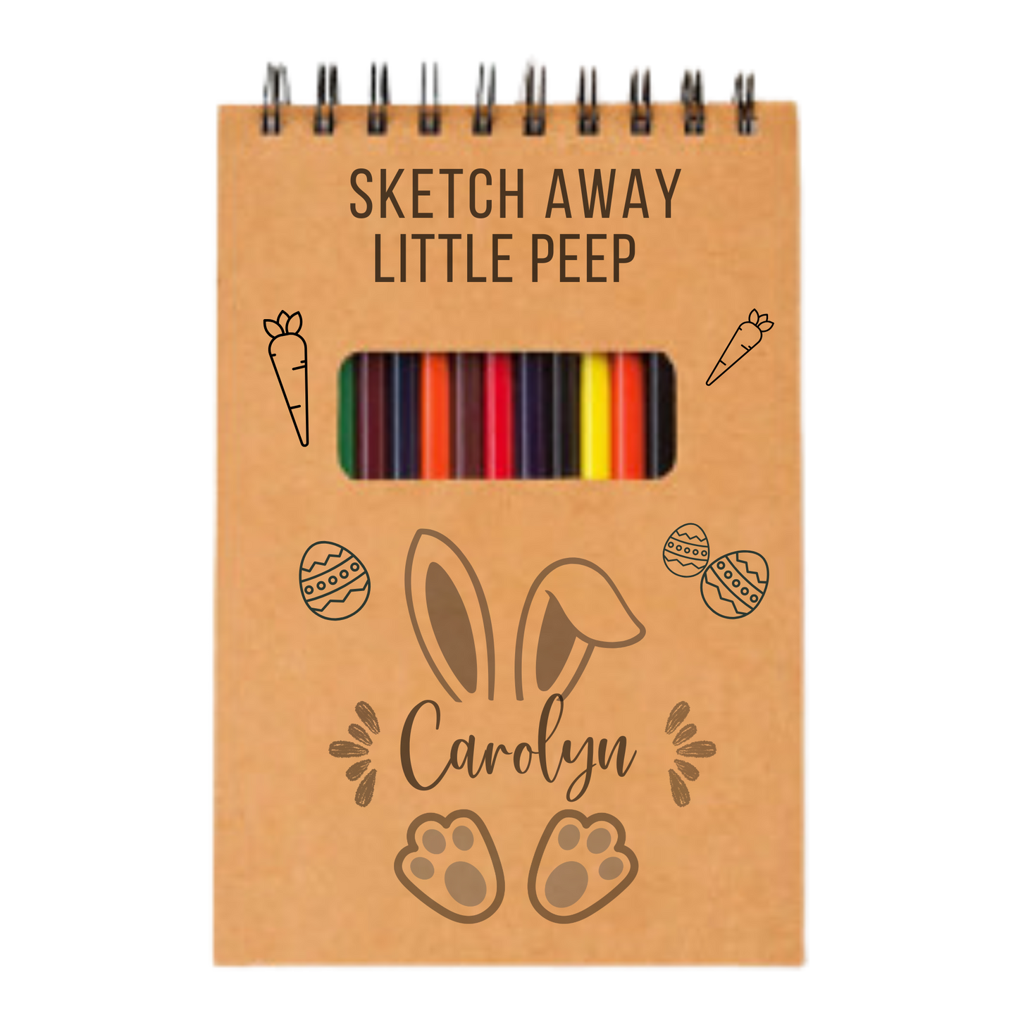 Easter Sketch Pad for Little Peeps, Personalized Sketch Pad, Easter Gift for kids, Easter Sketchpad Collection