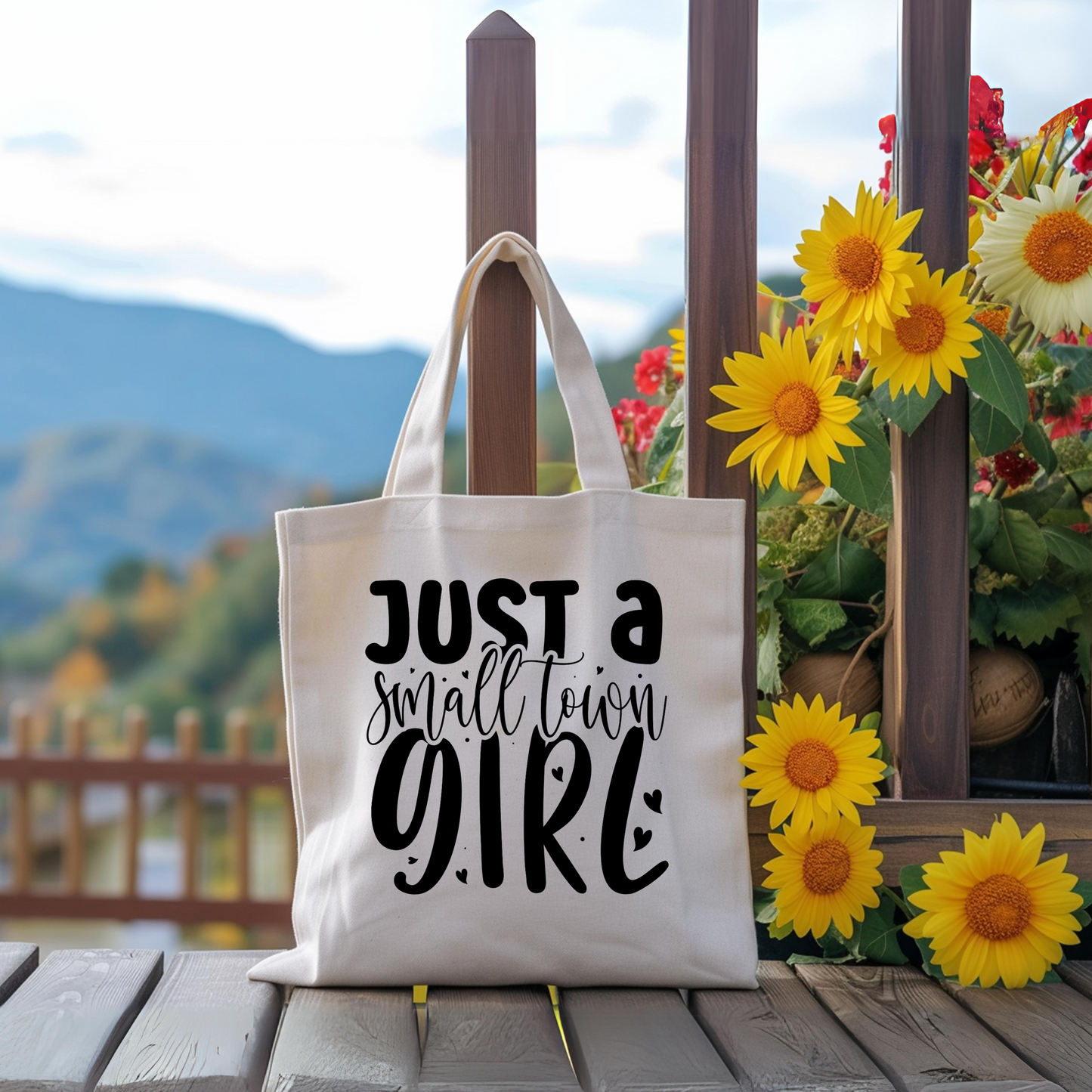 Tote Small Town Girl, Country Girl, Rural Living, Special Gift, Mom, Sister, Friend, Birthday