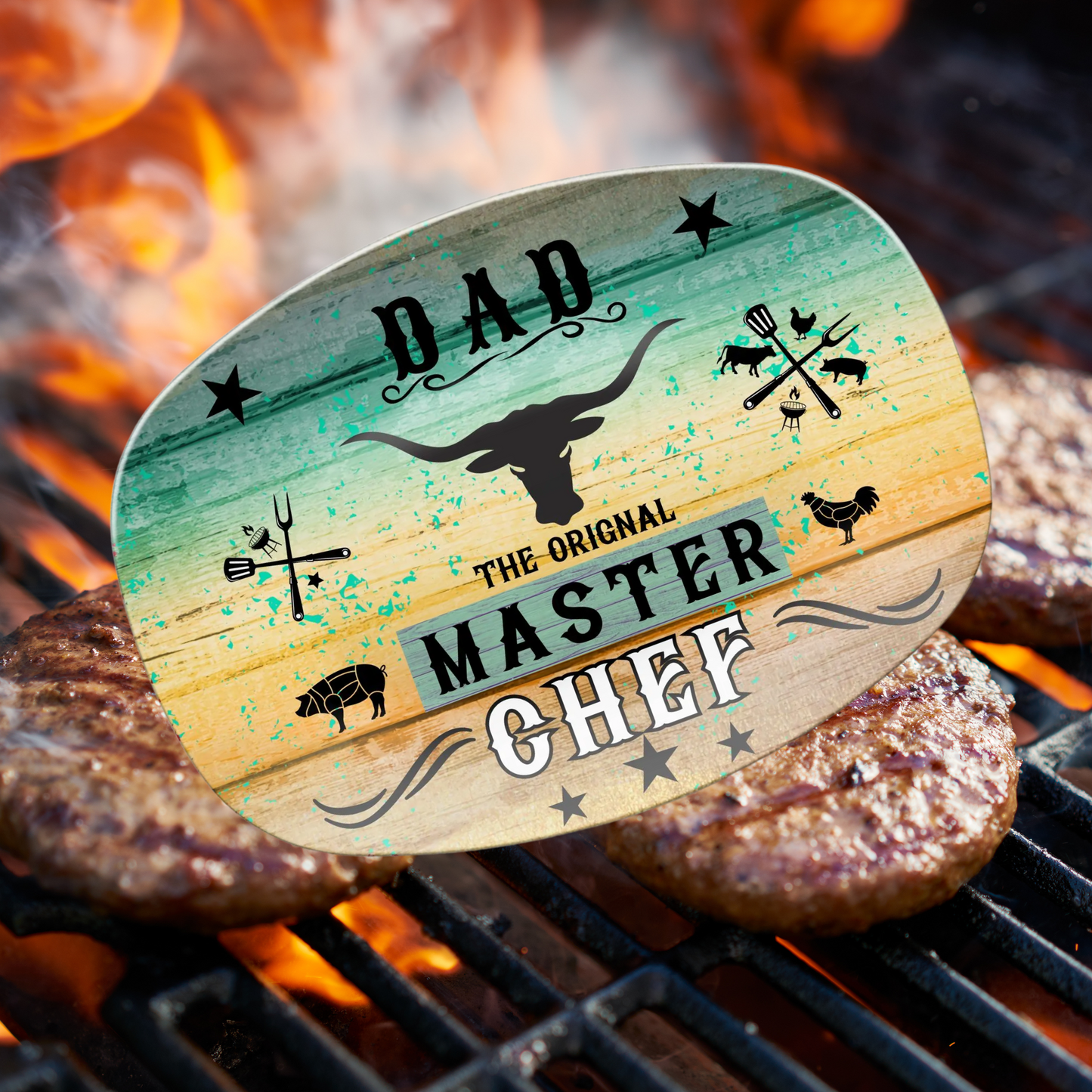 Personalized Platter, Mom Master Chef platter, Mother's Day gift, BBQ, Grillin, Backyard parties
