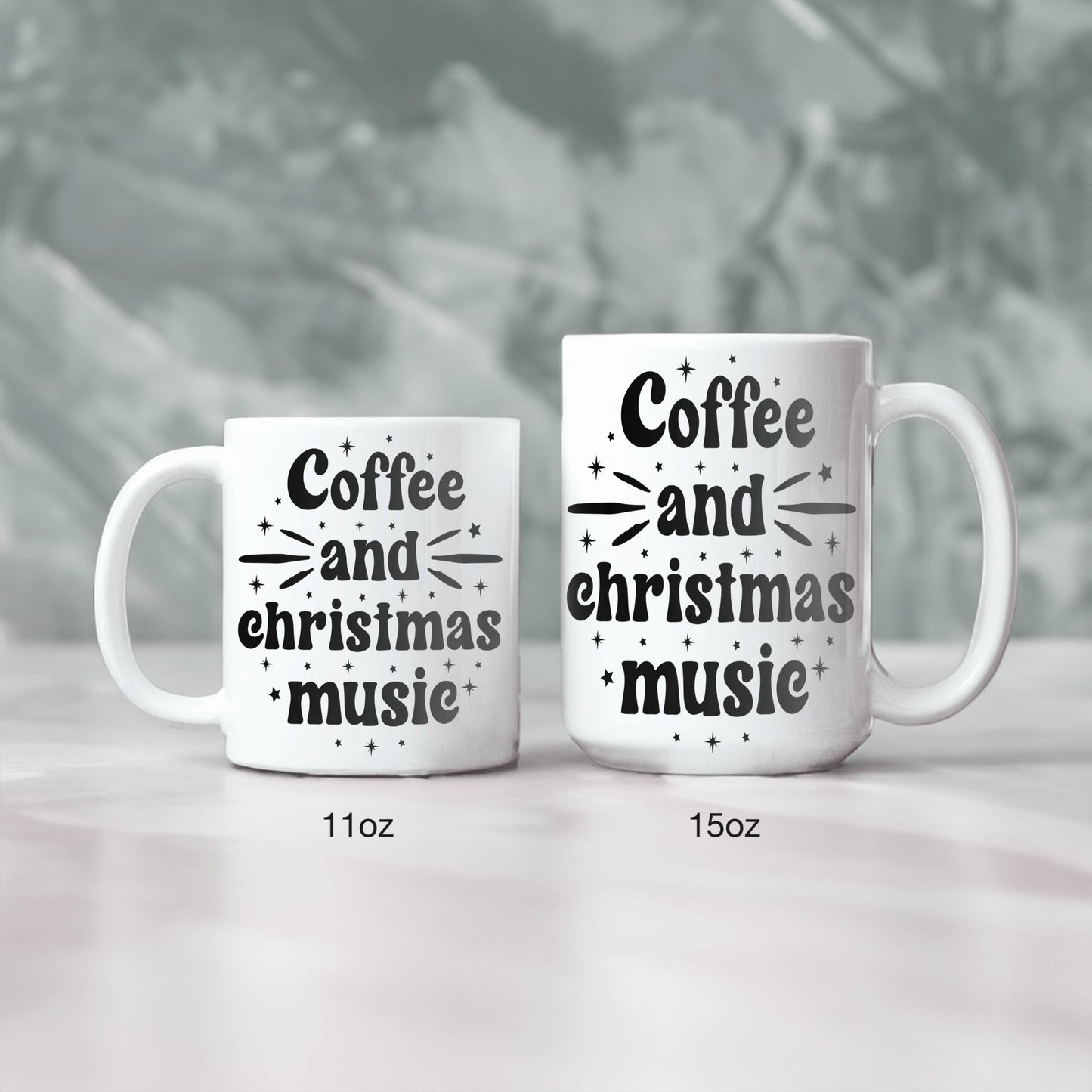 Christmas Mug, Coffee and Christmas Music Mug