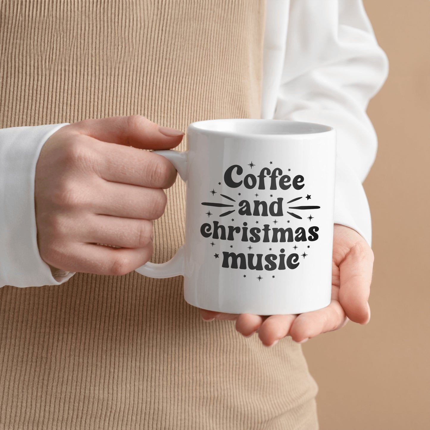 Christmas Mug, Coffee and Christmas Music Mug