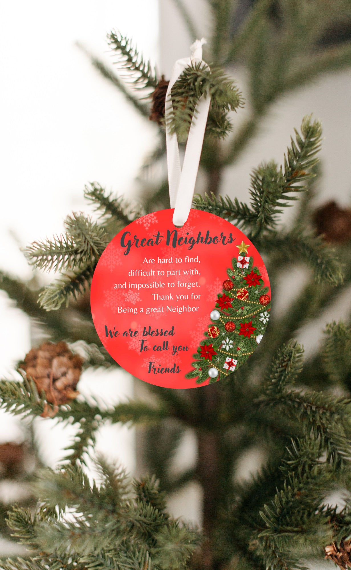 Great Neighbors Christmas Ornament, Blessed to call you friends, Neighborhood Exchange Gift, Sentimental Gift, Friends