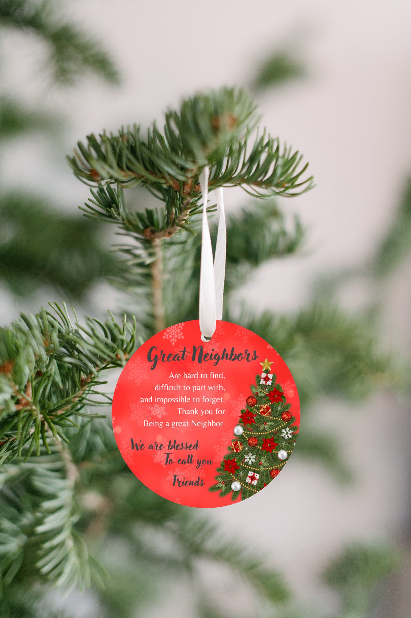 Great Neighbors Christmas Ornament, Blessed to call you friends, Neighborhood Exchange Gift, Sentimental Gift, Friends