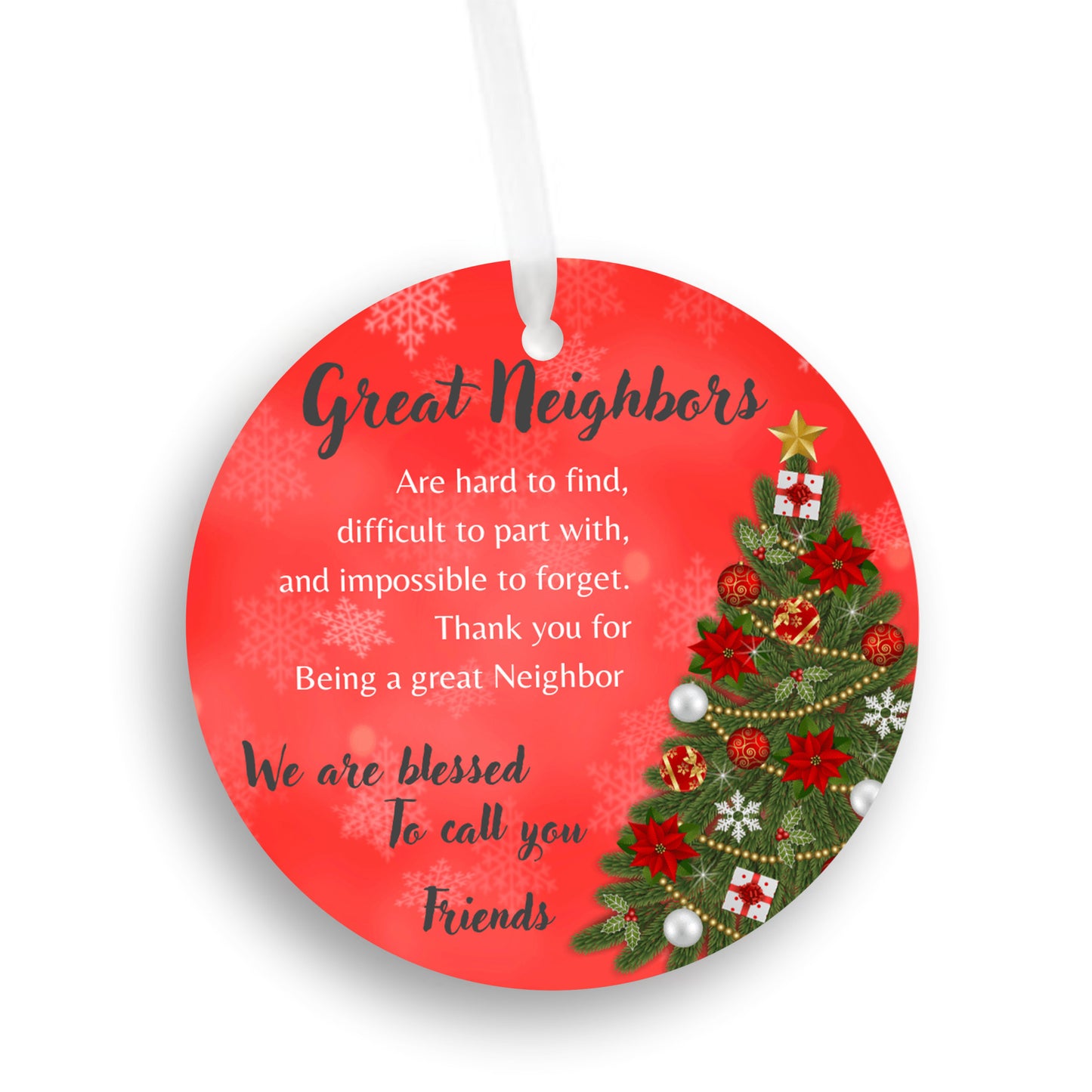 Great Neighbors Christmas Ornament, Blessed to call you friends, Neighborhood Exchange Gift, Sentimental Gift, Friends