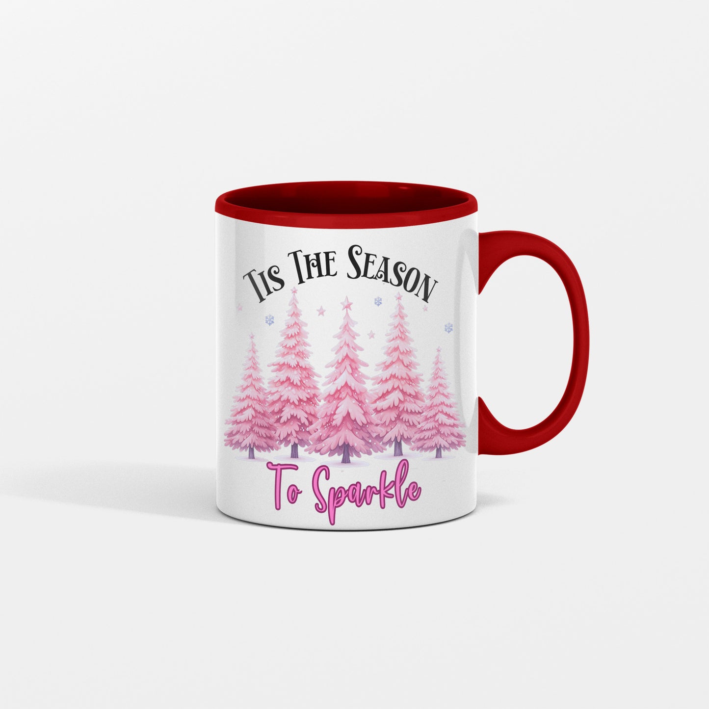 Christmas Mug, Pink Sparkle, Tis The Season to Sparkle with a Pink Christmas