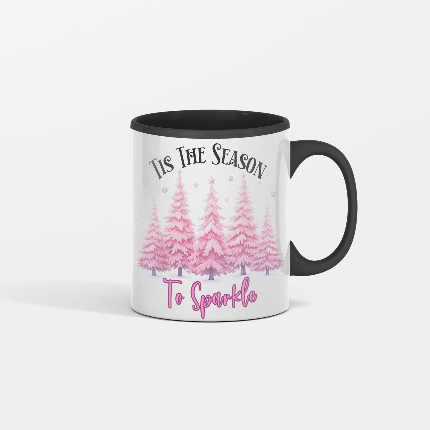 Christmas Mug, Pink Sparkle, Tis The Season to Sparkle with a Pink Christmas
