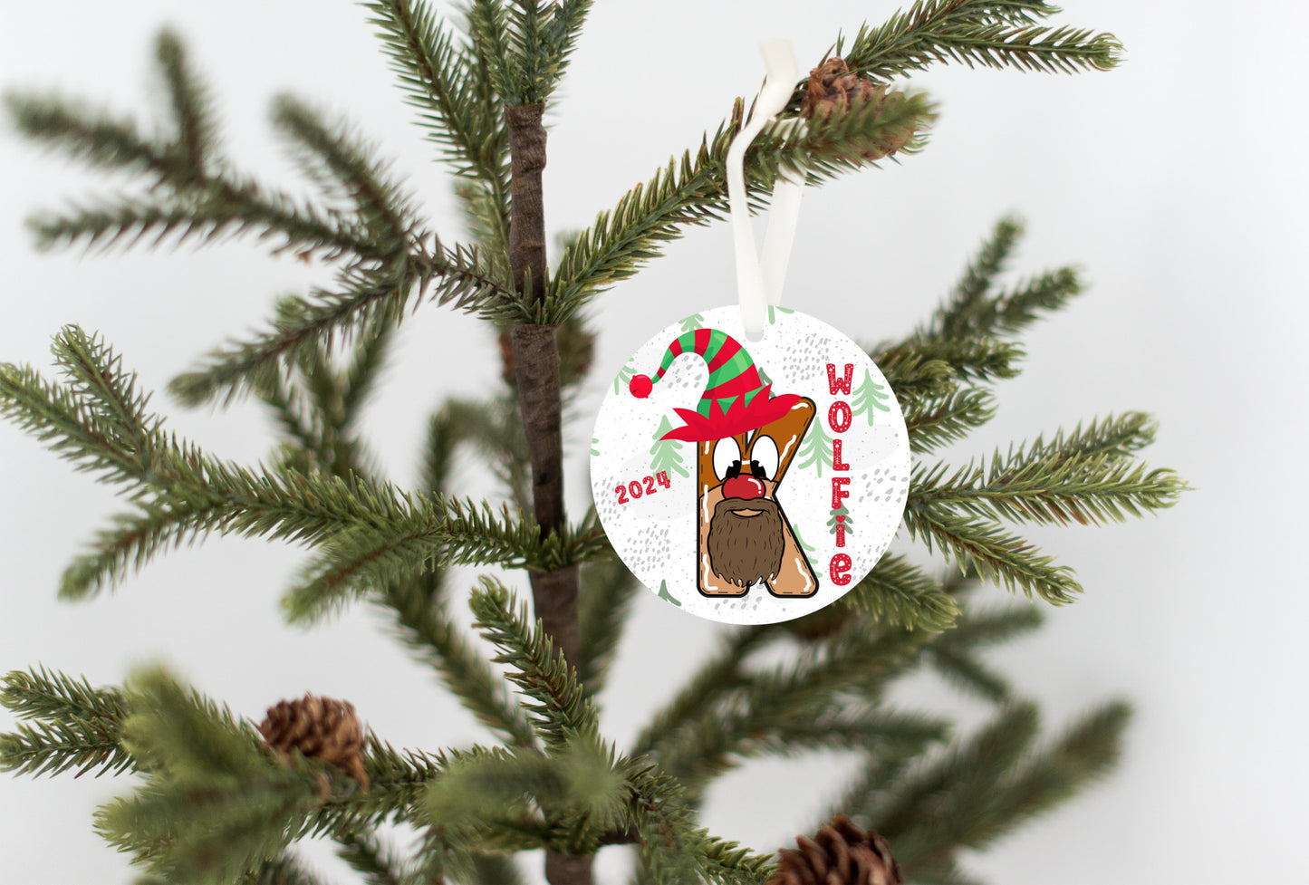 Personalized Christmas Ornament, Christmas Letter favorite person, Gift for kids, Grandkids, Mom & Dad