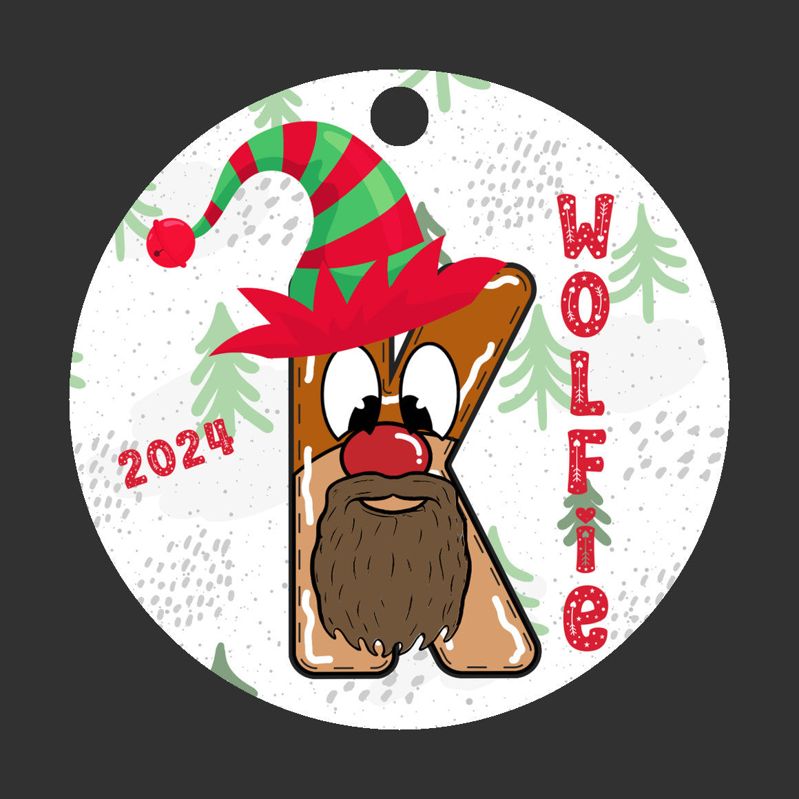 Personalized Christmas Ornament, Christmas Letter favorite person, Gift for kids, Grandkids, Mom & Dad