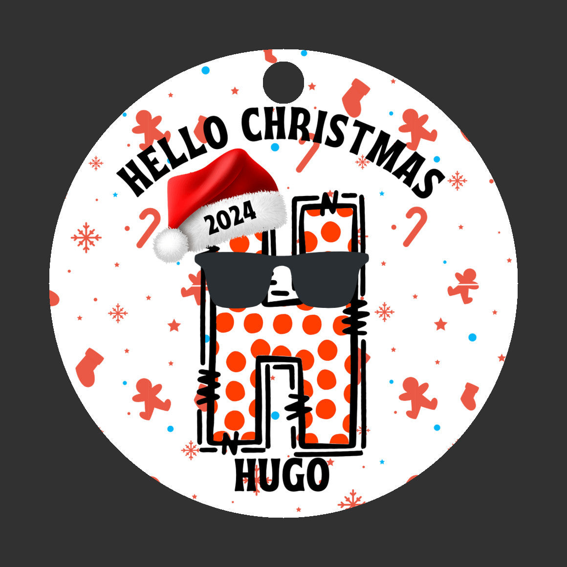 Personalized Christmas Ornament, Christmas Letter favorite person, Gift for kids, Grandkids, Mom & Dad, Holiday Keepsake