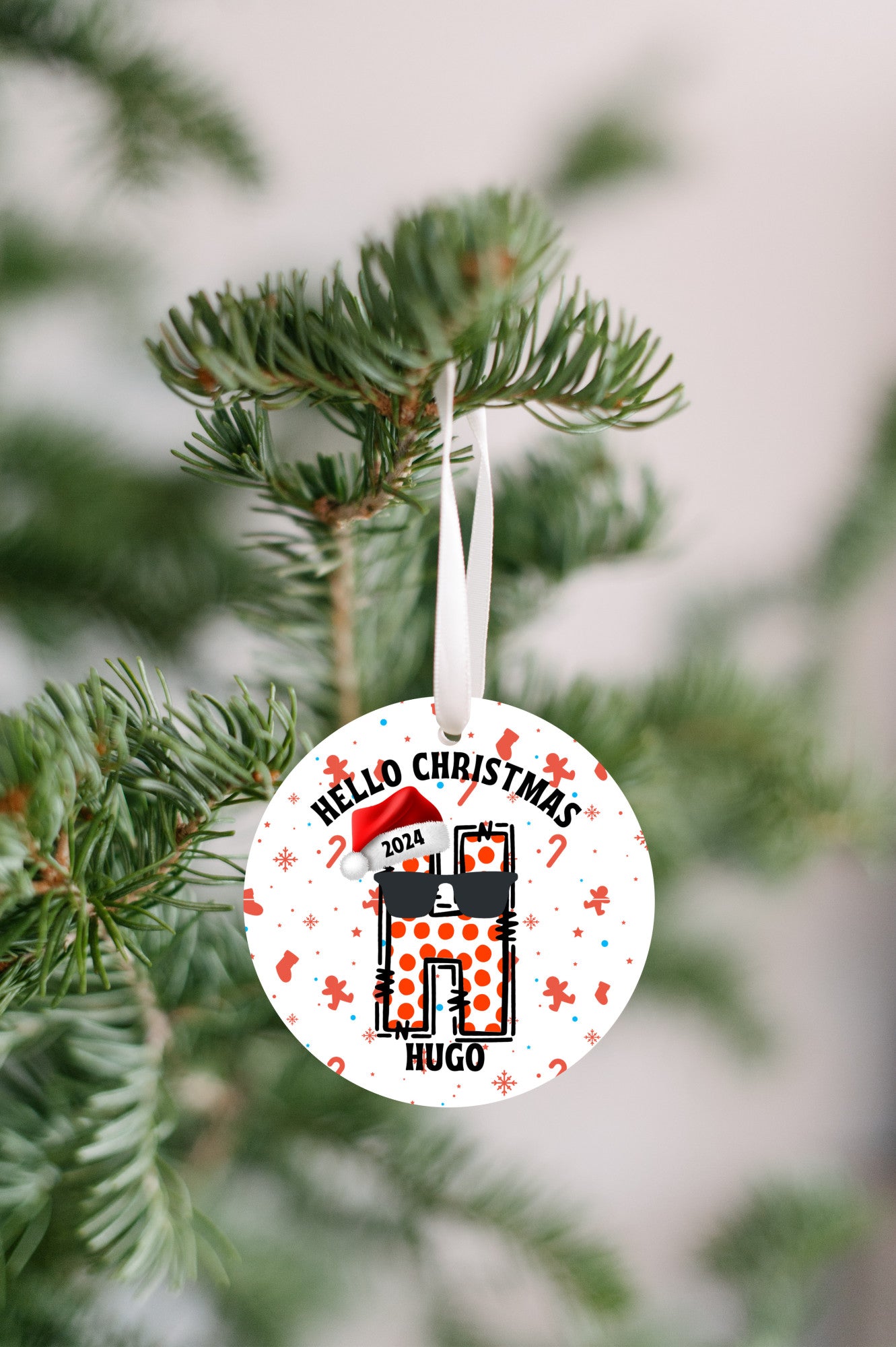 Personalized Christmas Ornament, Christmas Letter favorite person, Gift for kids, Grandkids, Mom & Dad, Holiday Keepsake