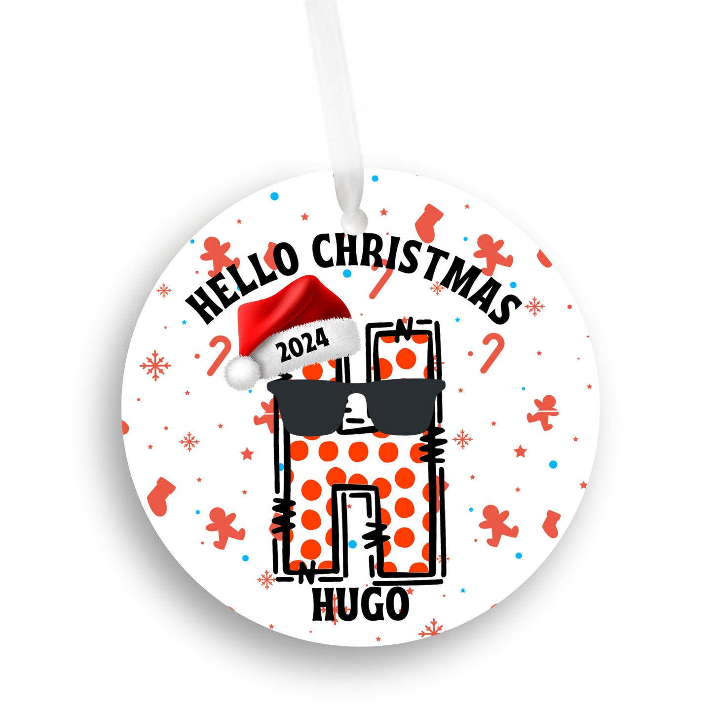Personalized Christmas Ornament, Christmas Letter favorite person, Gift for kids, Grandkids, Mom & Dad, Holiday Keepsake