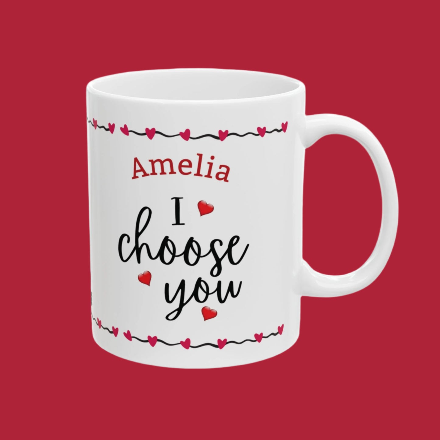 Personalized 'I Choose You' Mug and 'You Will Always Be My Forever' - Anniversary, Valentine, or I Love You Gift for the love of your life