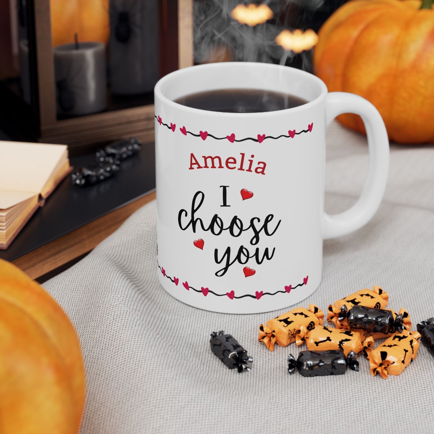 Personalized 'I Choose You' Mug and 'You Will Always Be My Forever' - Anniversary, Valentine, or I Love You Gift for the love of your life