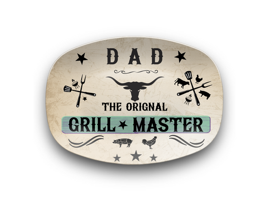 Personalized Father's Day Platter, Dad or Grandpa, The Original Grill Master, Perfect Gift for him, Brother, Cousin, Friend