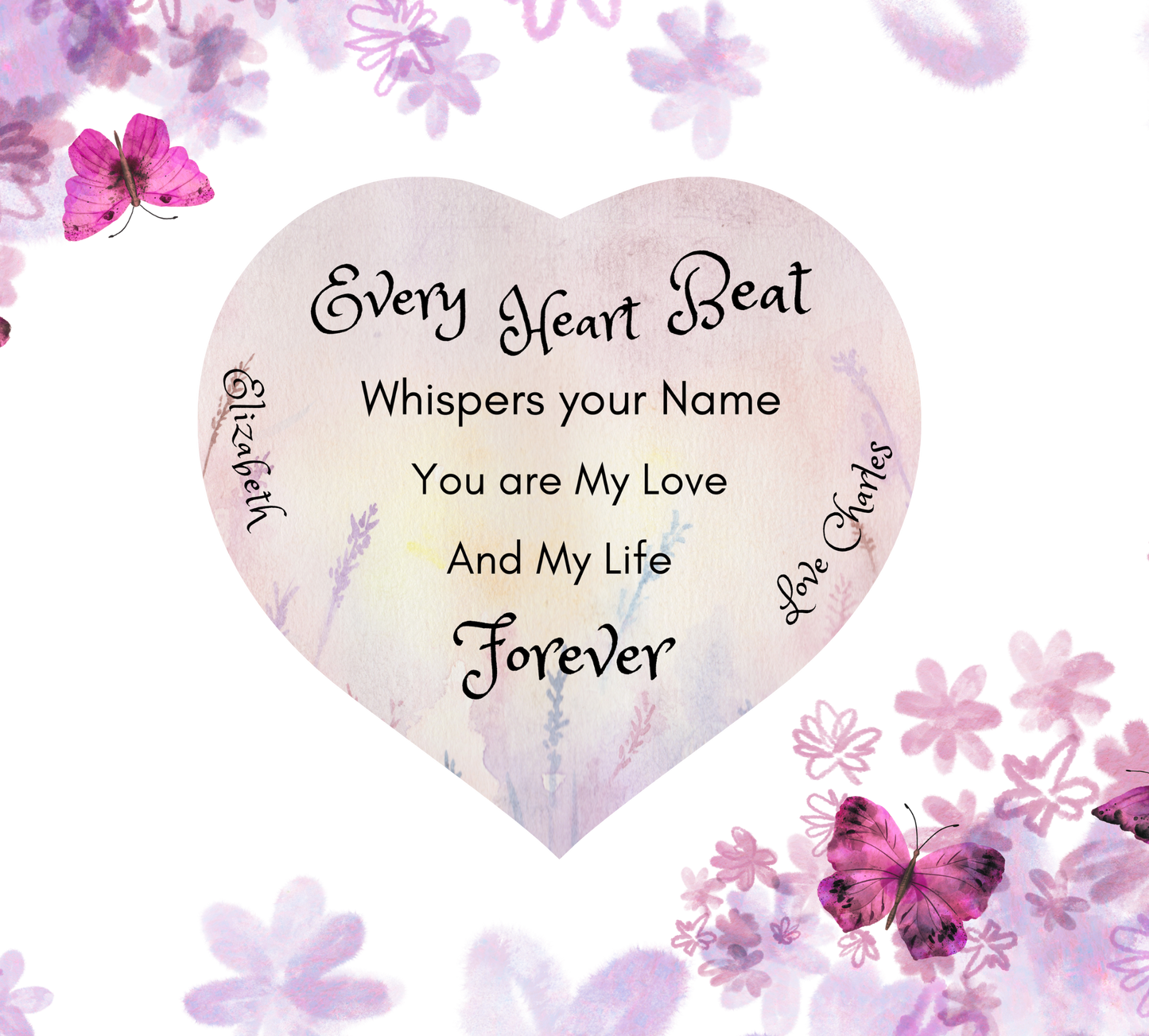 Soft Personalized Teddy Bear Plush and huggable and a 6" heart sign with a special message, perfect romantic gift, Anniversary, Birthday, Valentine