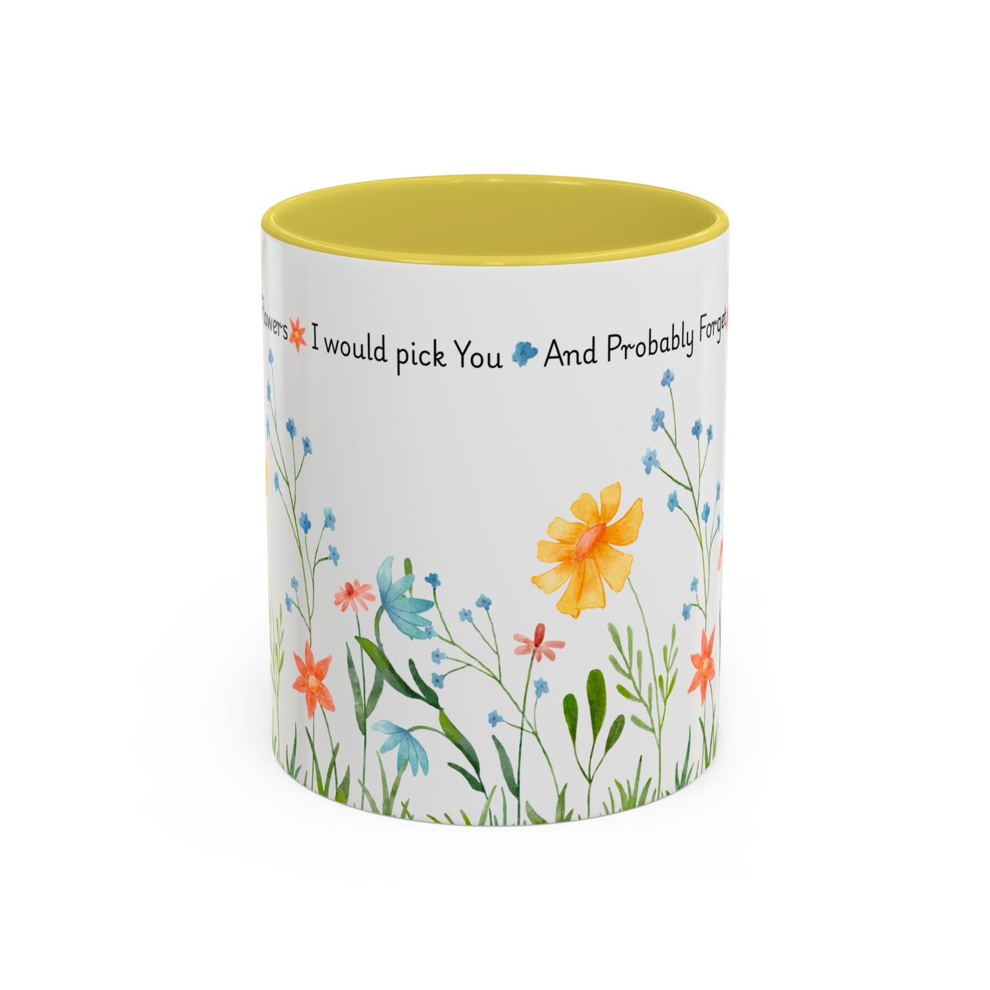 Funny Mother’s Day Mug , If Moms Were Flowers, I’d Pick You (and Forget to Water You) Floral Garden Ceramic Mug, 11 oz, Multiple Accent Colors Perfect Gift for Moms, Garden Lovers, sisters, Grandma