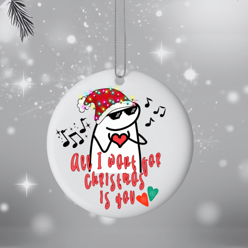 Christmas Ornament, Flork Meme Character, Singing Flork, All I want for Christmas is you, Fun Gift , Touch of Humor