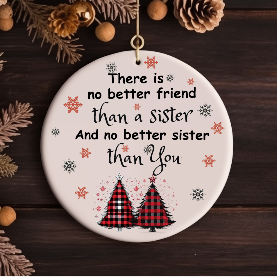 A Special Gift for Your Sister, Christmas Ornament, No better friend than a sister, no better sister than You, Sister Memories and heartfelt gift