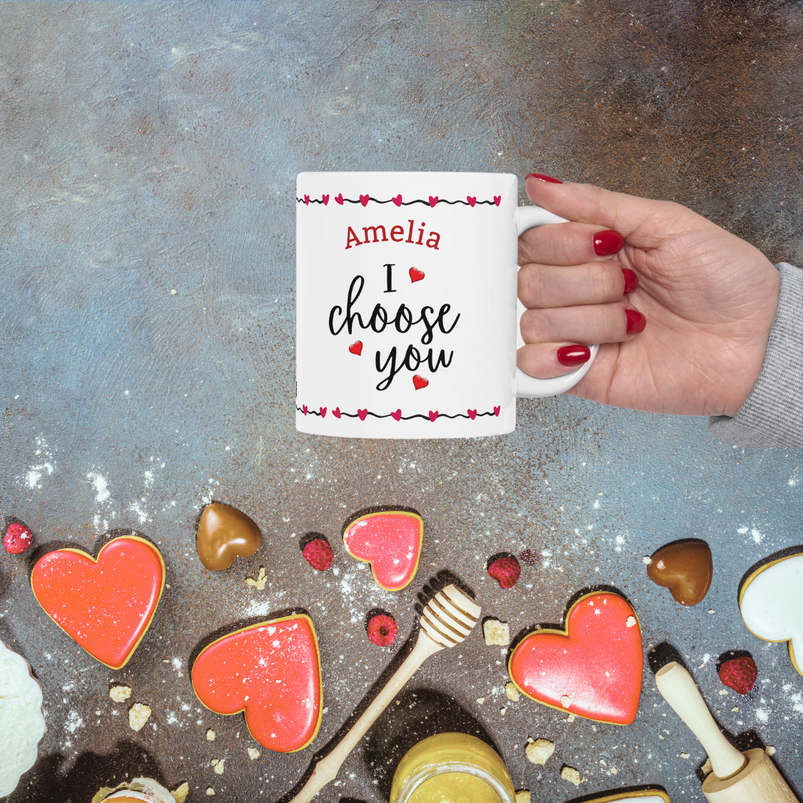 Personalized 'I Choose You' Mug and 'You Will Always Be My Forever' - Anniversary, Valentine, or I Love You Gift for the love of your life