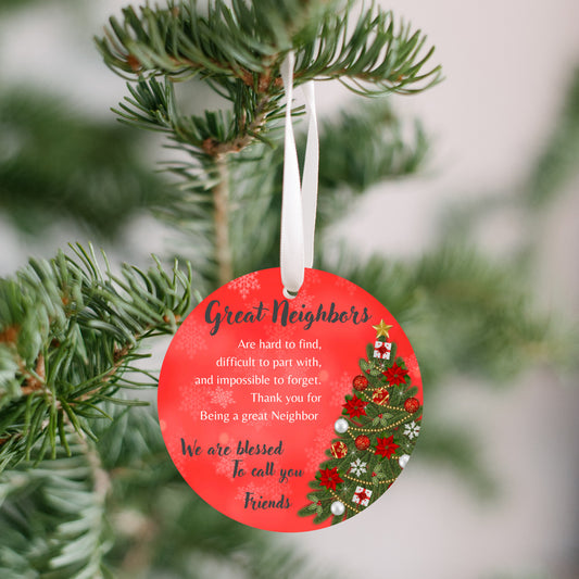 Great Neighbors Christmas Ornament, Blessed to call you friends, Neighborhood Exchange Gift, Sentimental Gift, Friends