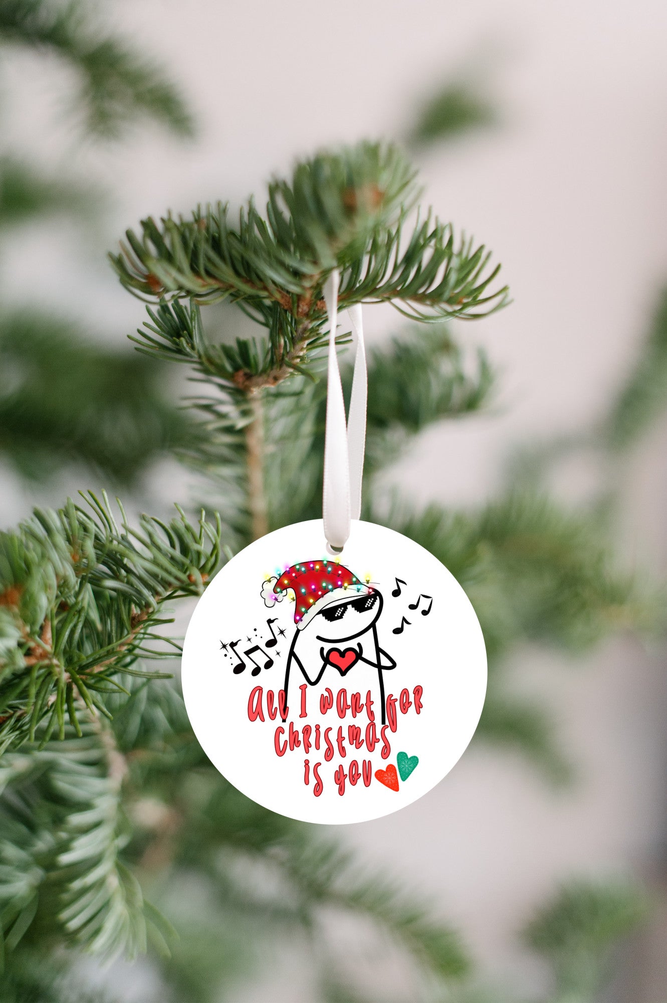 Christmas Ornament, Flork Meme Character, Singing Flork, All I want for Christmas is you, Fun Gift , Touch of Humor