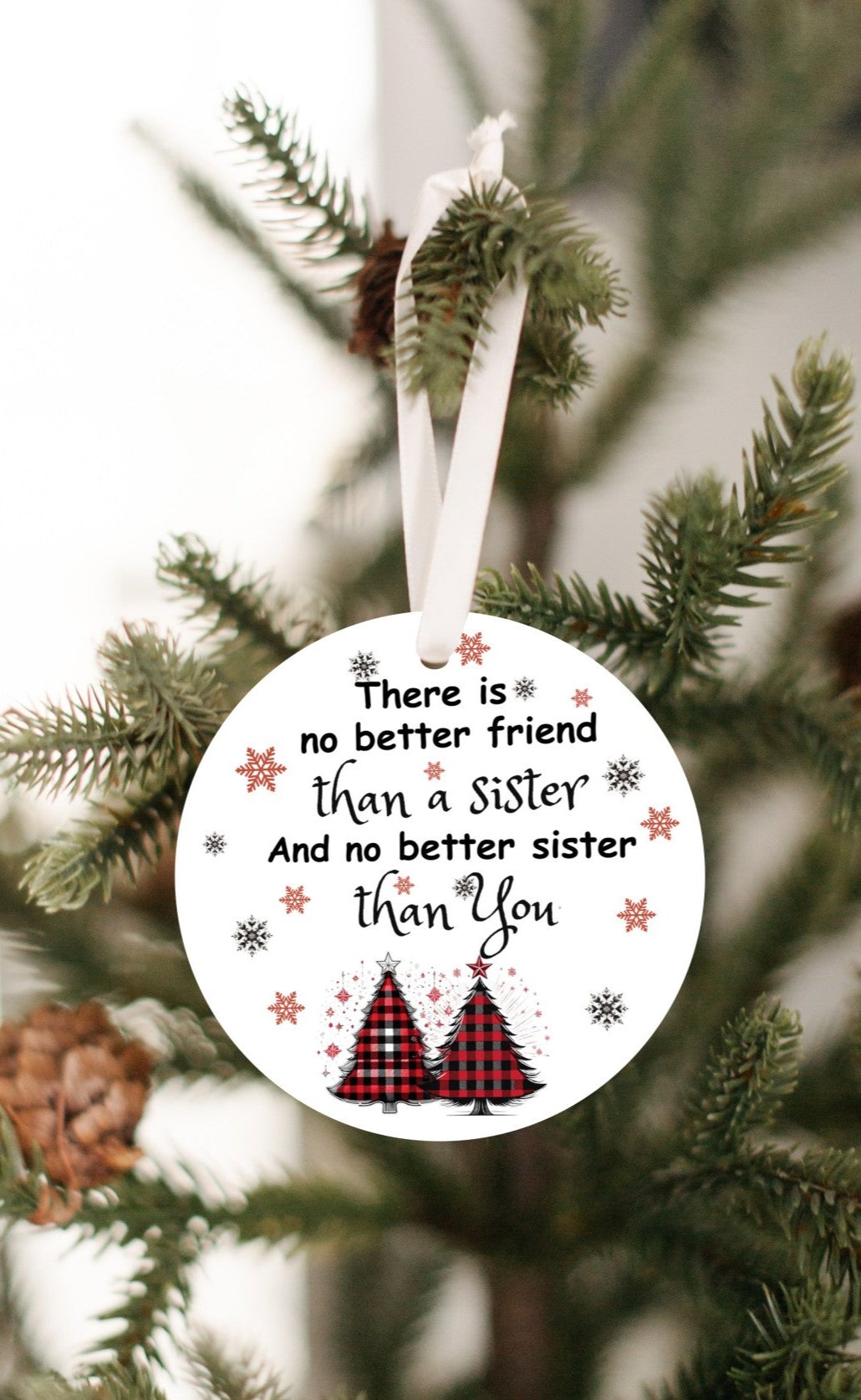 A Special Gift for Your Sister, Christmas Ornament, No better friend than a sister, no better sister than You, Sister Memories and heartfelt gift