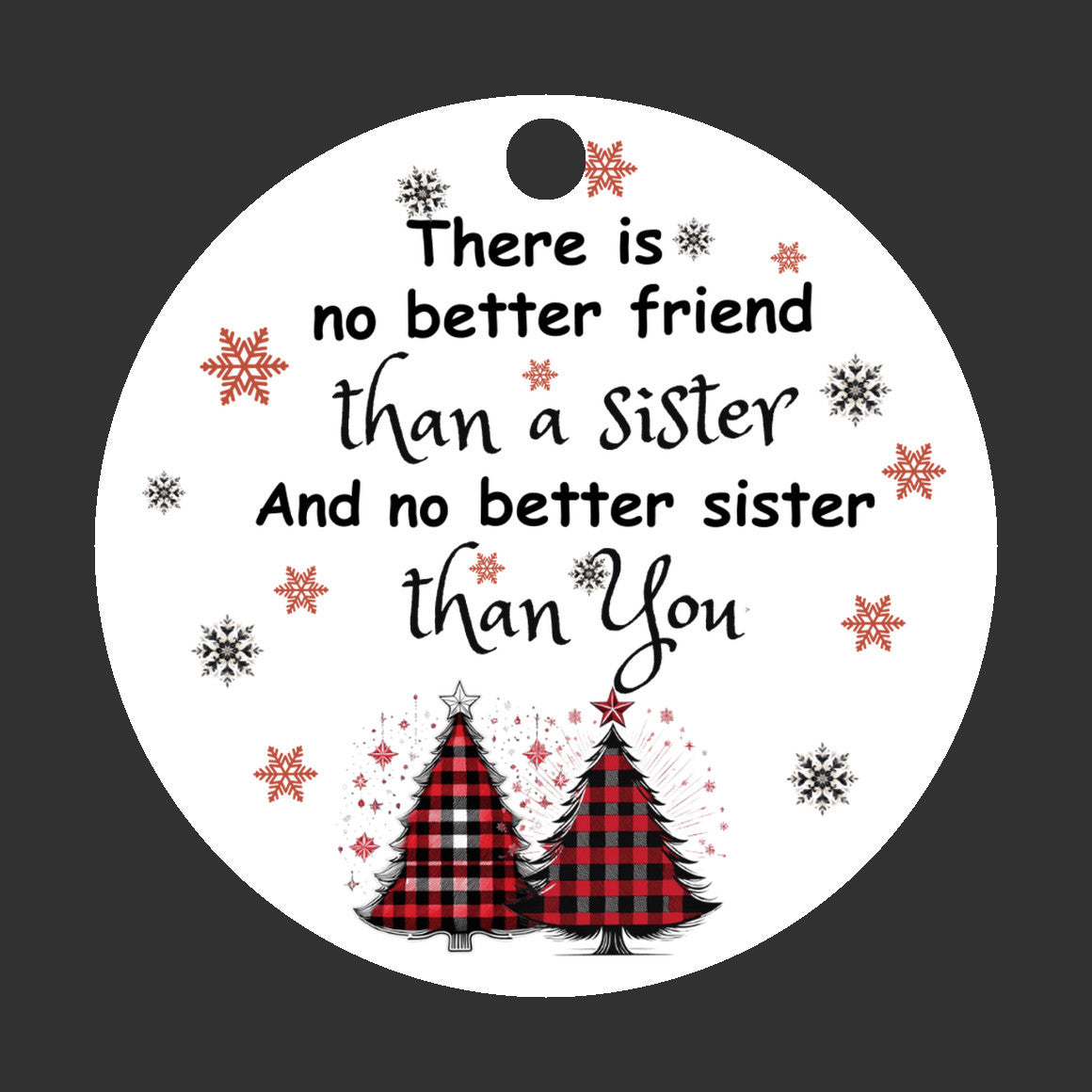 A Special Gift for Your Sister, Christmas Ornament, No better friend than a sister, no better sister than You, Sister Memories and heartfelt gift