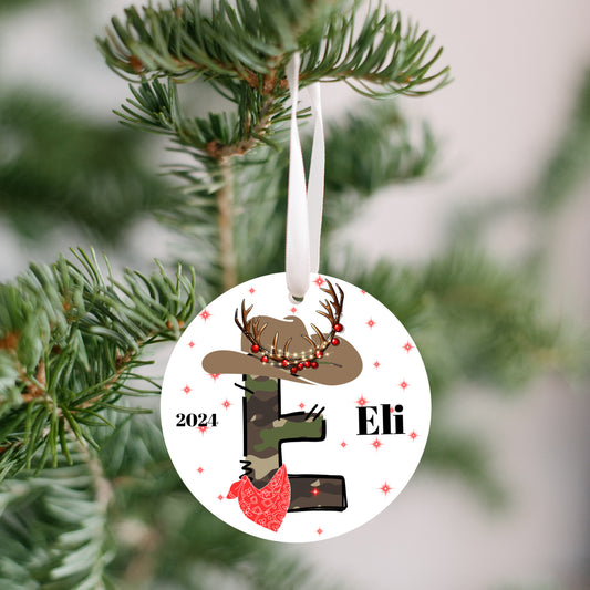 Personalized Christmas Ornament, Christmas Letter favorite person, Gift for kids, Grandkids, Mom & Dad