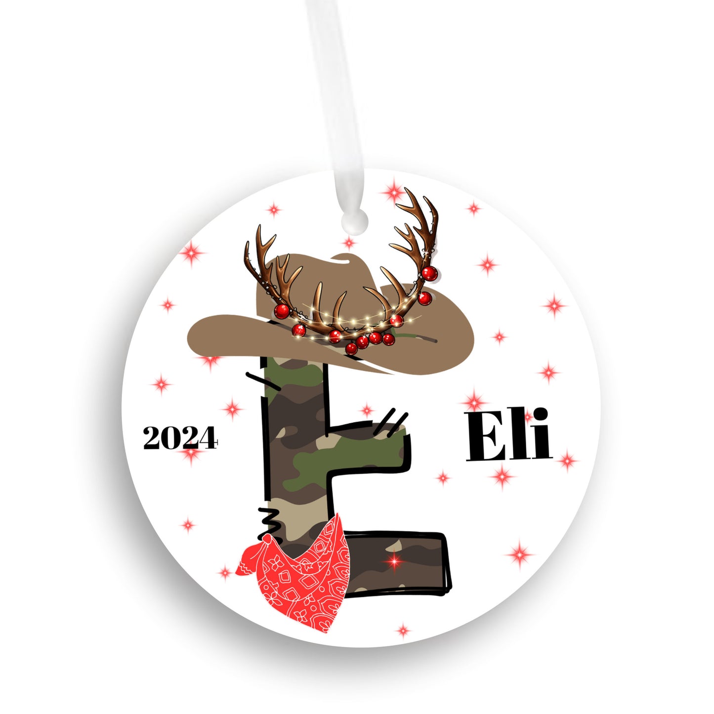 Personalized Christmas Ornament, Christmas Letter favorite person, Gift for kids, Grandkids, Mom & Dad