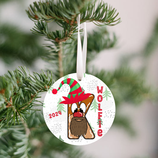 Personalized Christmas Ornament, Christmas Letter favorite person, Gift for kids, Grandkids, Mom & Dad